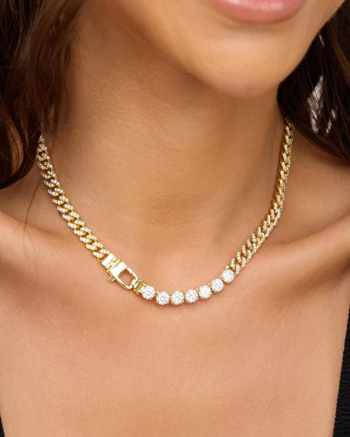 Melinda Maria - Pavé Julian Loves Diamonds Necklace 16"