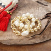 Pearlized Chunky Chain and Beads Bracelet Set
