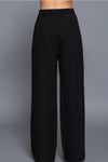 Pin Stripe Woven Straight Pants Black/White