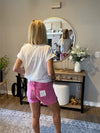 Acid Washed Frayed Cutoff Hem Shorts