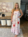 Vintage Long Sleeveless Floral Cami Dress