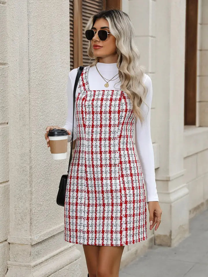 Plaid Jumper Dress