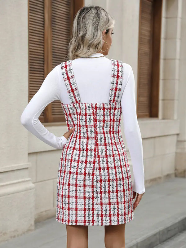 Plaid Jumper Dress