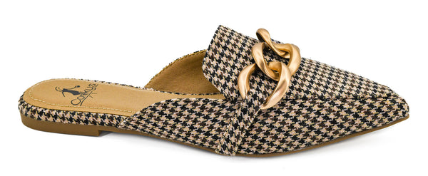 Playin For Keeps - Corky's Black Tan Houndstooth