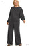 Scuba Crewneck Pullover & Pants Set Curvy Fit