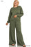 Scuba Crewneck Pullover & Pants Set Curvy Fit