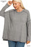 Soft Melange Hacci Exposed Seam Hi-Low Tee Curvy Fit