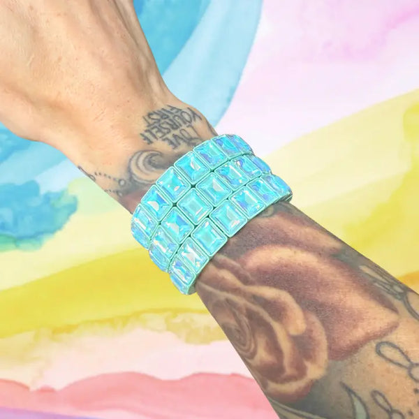Poppy Bracelet, Aqua