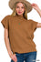 Power Shoulder Mock Neck Sweater