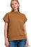 Power Shoulder Mock Neck Sweater
