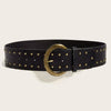 Punk Studs Leather Wide Belt