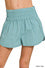 Windbreaker Smocked Waistband Running Shorts 2-Colors