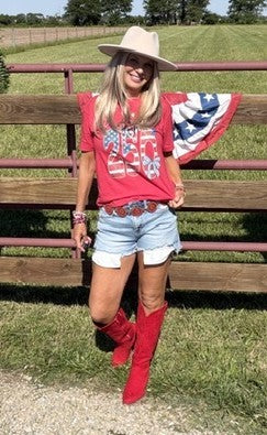 Red, White, & 250 Patriotic Tee - Red