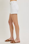 Risen White Tummy Control High Rise Cuffed Shorts