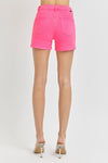 Risen Hot Pink High Rise Cuffed Shorts