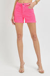Risen Hot Pink High Rise Cuffed Shorts