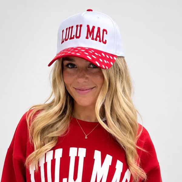 Lulu MAC Red & White Polka Dot Hat