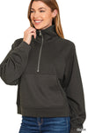 Scuba Half Zip Pullover With Kangaroo Pocket