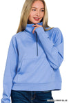 Scuba Half Zip Pullover With Kangaroo Pocket