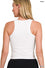 Racer Back Rib Tank Top W Removable Pads