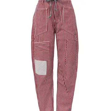 Relaxed Striped Drawstring Pants 4 Colors