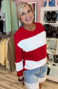 Freedom Stripe Oversized Pullover