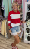 Freedom Stripe Oversized Pullover