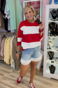 Freedom Stripe Oversized Pullover