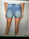 Risen High Rise Front Detail Denim Shorts
