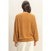 Round Neck Balloon Sleeve Sweatshirt
