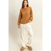 Round Neck Balloon Sleeve Sweatshirt