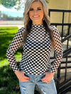 Checkered Mesh Top 3-Colors