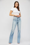 Super High Rise Flare W/ Double Button - 34" Inseam