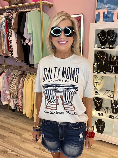 Salty Moms Beach Club Tee