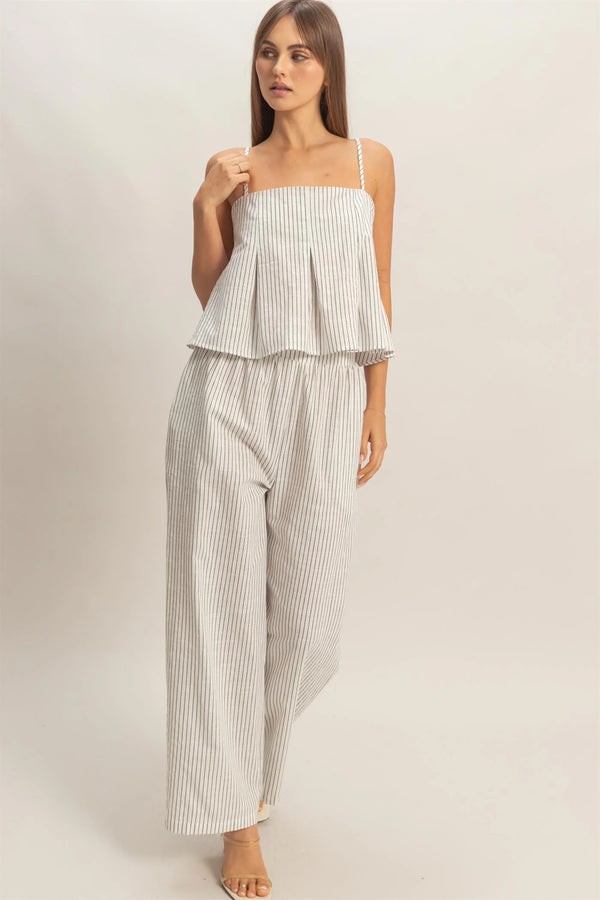 Seaside Breeze Wide Leg Pleated Set