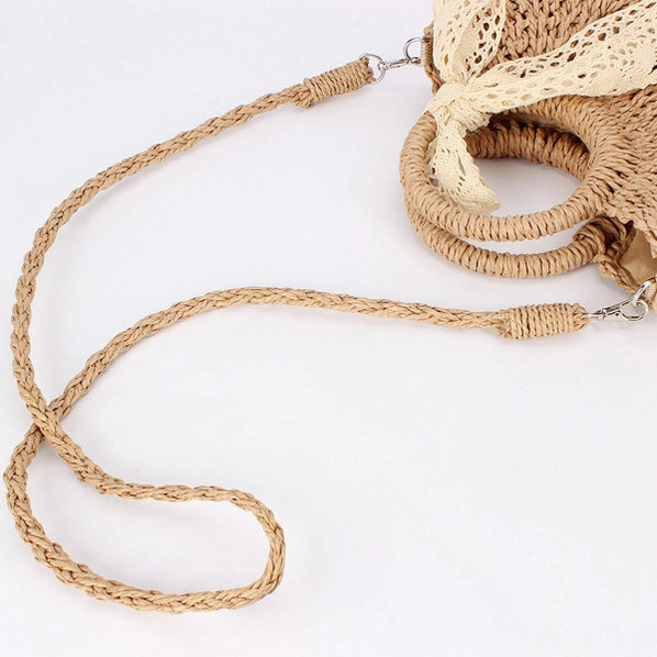 Semi-Circular Straw Handbag
