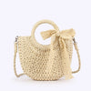 Semi-Circular Straw Handbag