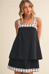 Black Beauty Lace Trim Dress