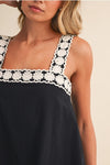 Black Beauty Lace Trim Dress
