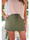Solid Olive Skort