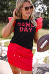 Solid Red Skort