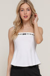 Straight Neck Ponte Cami Top