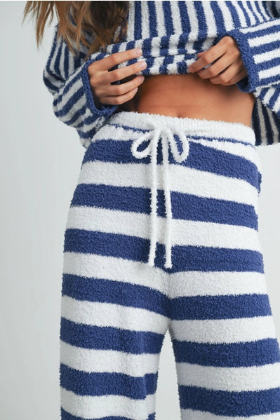 Cozy Striped Drawstring Pants