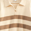 Striped Polo Collar Knit Sweater