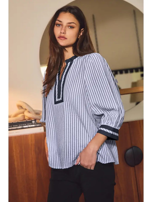 Striped Woven Blouse