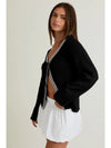 Sweater Cardigan with Trim Detail