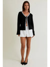 Sweater Cardigan with Trim Detail