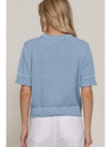 Thread Pop Contrast Sweater, Blue