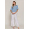 Thread Pop Contrast Sweater, Blue