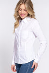Long Sleeve Stretch Poplin Shirt - 3 Colors